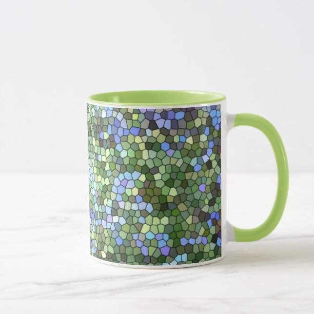 Tasse à café "Bleu, Vert et Violet" (Droite)