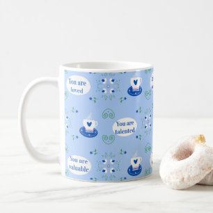 Tasse à café bleue à affirmations Mug