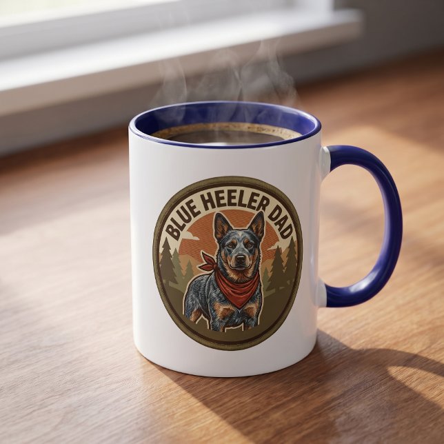 Tasse à café Blue Heeler Dad | Cadeau pour papa ch (Créateur téléchargé)