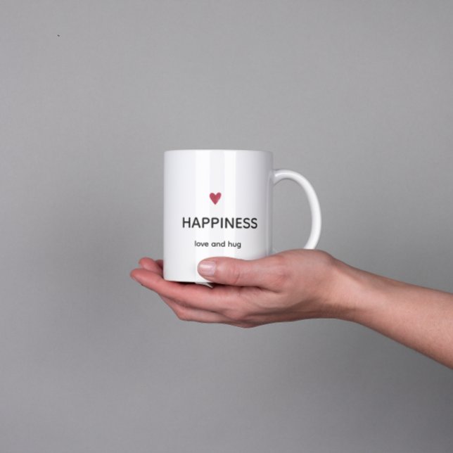Tasse à café Bonheur Minimaliste (Créateur téléchargé)