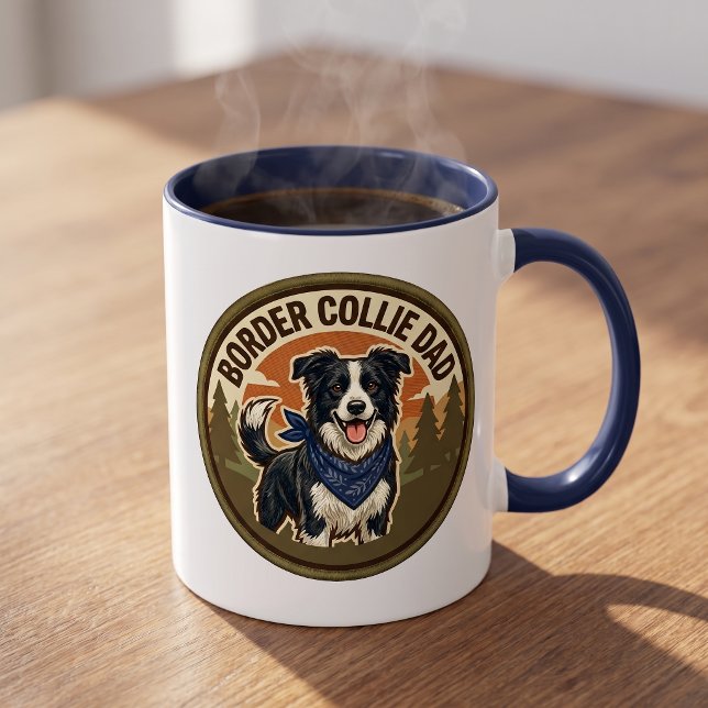 Tasse à café Border Collie Papa | Cadeau de papa d (Créateur téléchargé)
