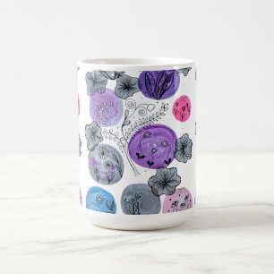 Tasse à café botanique à l'aquarelle artistique
