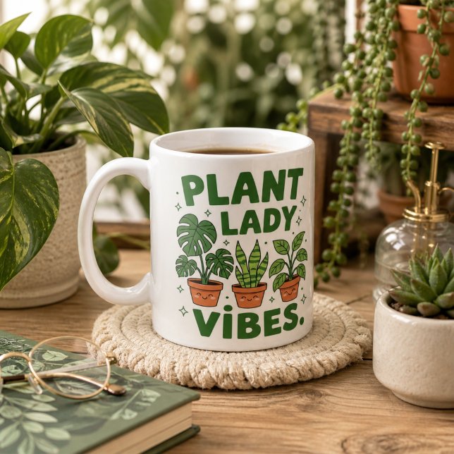 Tasse à café botanique mignonne avec vibes de dame (Créateur téléchargé)