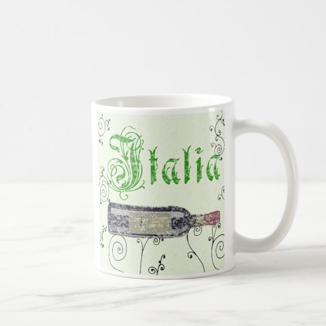 Tasse à café bouteille de vin italien (Droite)