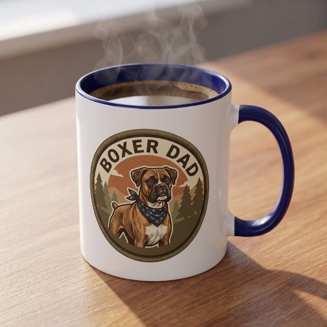 Tasse à café Boxer Papa | Cadeau pour papa de chie (Créateur téléchargé)