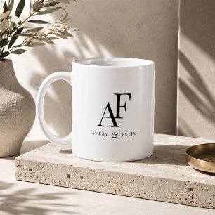 Tasse à café | Cadeau de monogramme de mariage per