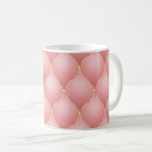 Tasse à café capitonnée en or rose
