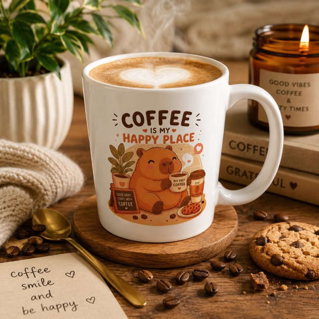Tasse à café Capybara Mignonne | Latte Amoureux du (Créateur téléchargé)