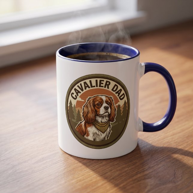 Tasse à café Cavalier Papa | Cadeau de chien King  (Créateur téléchargé)