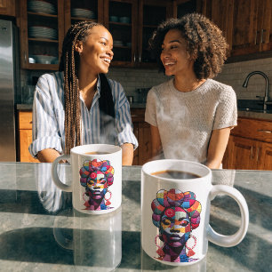 Tasse à café célébrant l'art des quiltieres