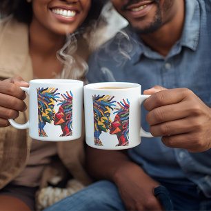 Tasse à café célébrant l'art du quilting