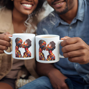 Tasse à café célébrant l'art du quilting