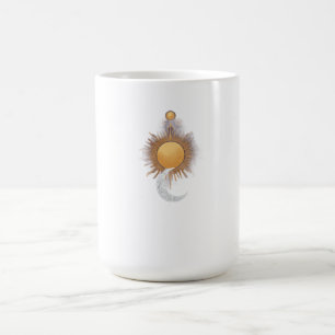 Tasse à café céleste Soleil Lune Bohème Coupe sorc