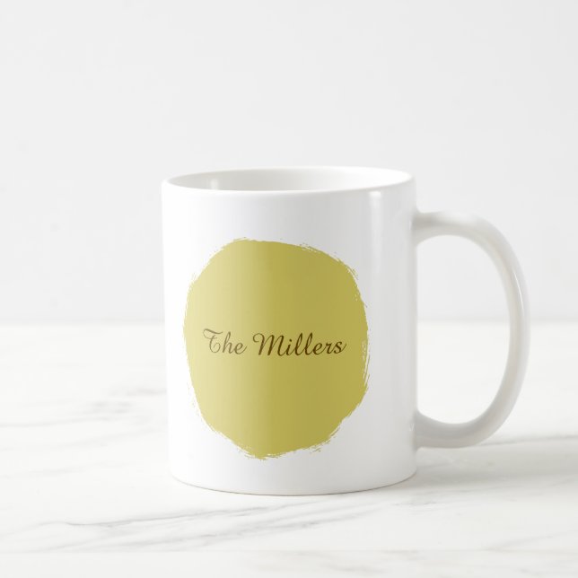 Tasse à café Cercle Jaune Chaud Douce (Droite)