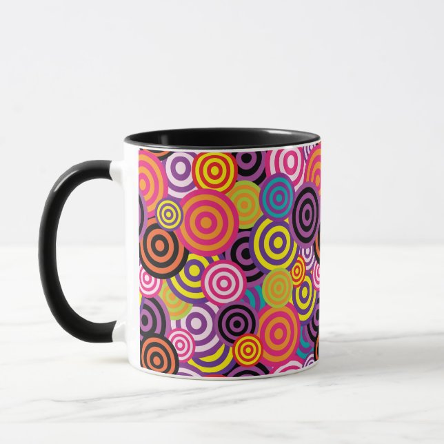 tasse à café cercles psychédéliques (Gauche)