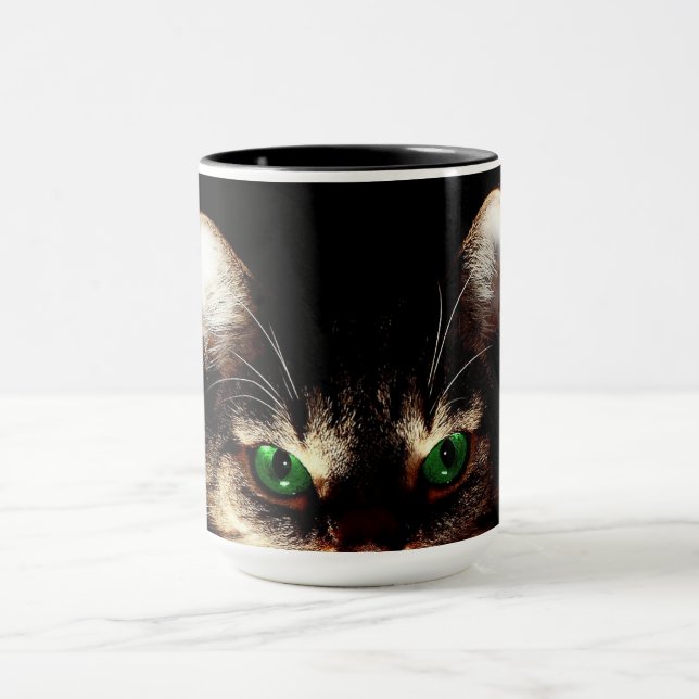 Tasse à café Chat aux Yeux Verts (Centre)