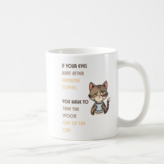 Tasse à café Chat Drôle (Droite)
