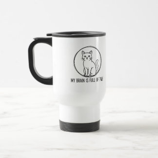 Tasse à café Chat Drôle - Mon Cerveau Est Plein D'