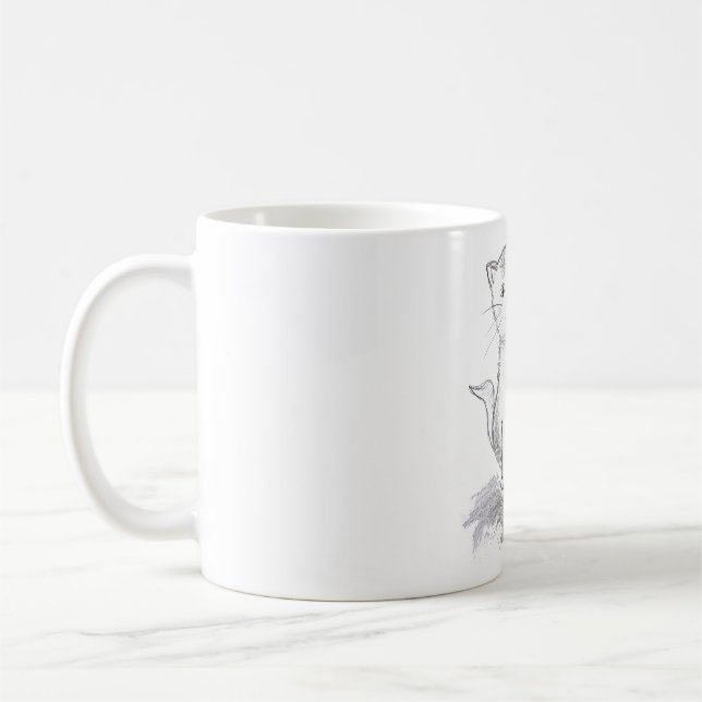 Tasse à café Chat Heureux (Gauche)