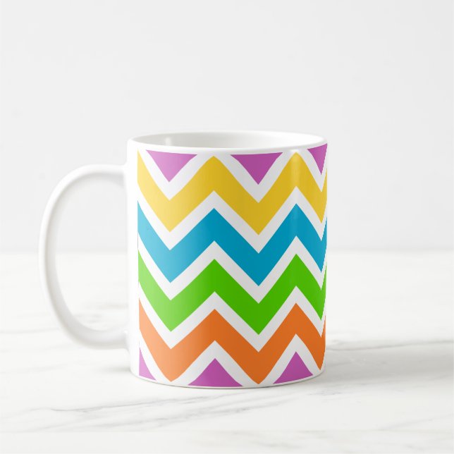 tasse à café chevron de printemps (Gauche)