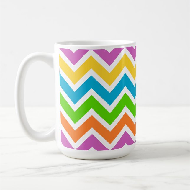 tasse à café chevron de printemps (Gauche)