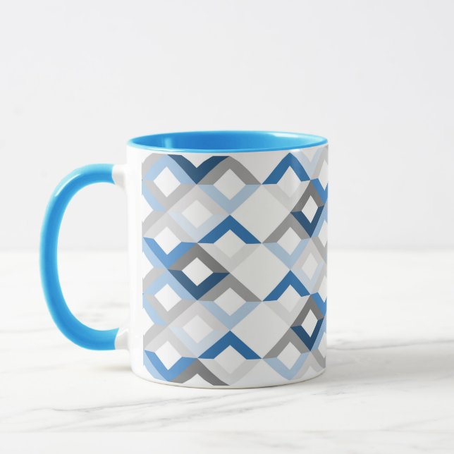 tasse à café chevrons bleus (Gauche)