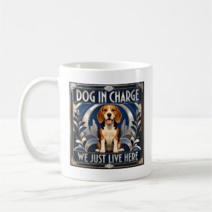 Tasse à café Chien Beagle Drôle Dirige la Maison -