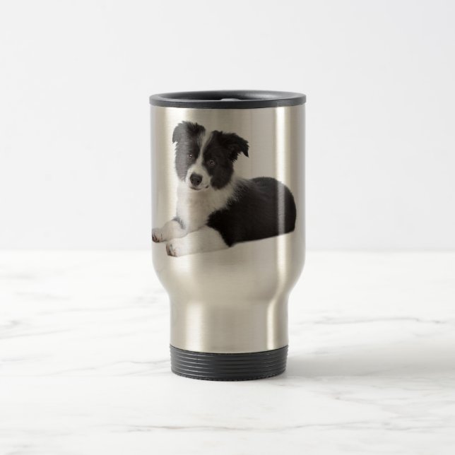 Tasse à café Chien Border Collie chiot Amour (Centre)