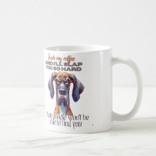 Tasse à café Chien Féroce – Drôle "Touche Mon Café