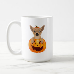 Tasse à café Chihuahua citrouille