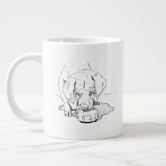 Tasse à café chiot Labrador, Art pour maman de chi (Gauche)