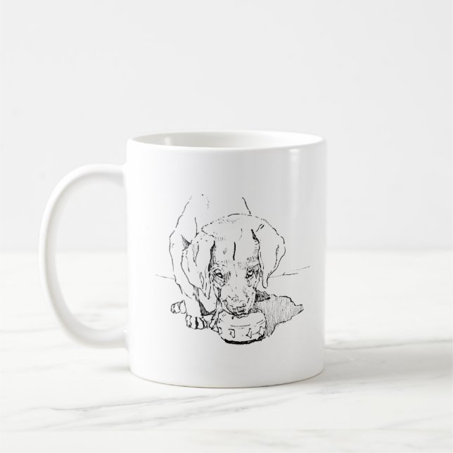 Tasse à café chiot Labrador, Art pour maman de chi (Gauche)