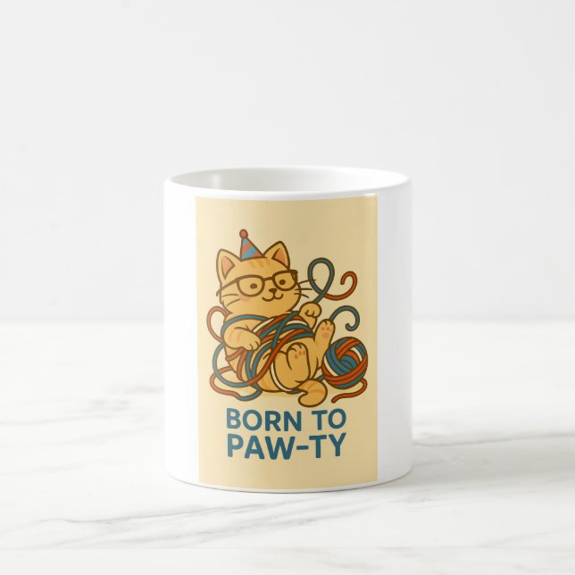 Tasse à café Chouette Chat de Fête (Centre)