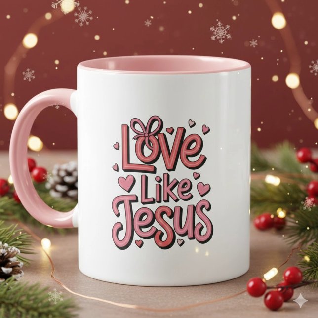 Tasse à café chrétienne 11 oz Amour comme Jésus (Créateur téléchargé)