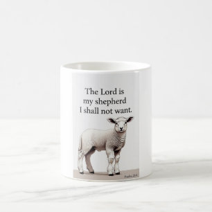 Tasse à café chrétienne Psaume 23:1 Agneau