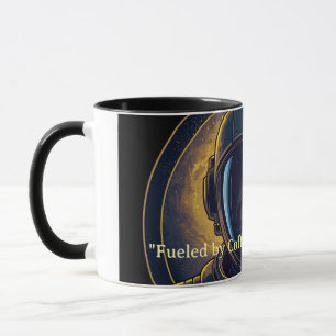 Tasse à café circulaire vectorielle astronaute Gal