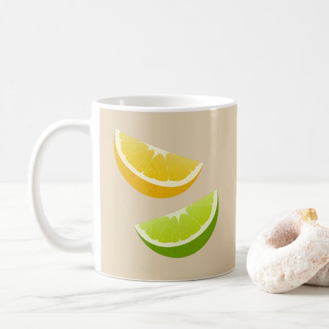 Tasse à café Citron & Lime Citrus Cadeau (Avec donut)