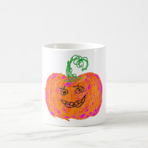 Tasse à café Citrouille Kawaii - Halloween drôle