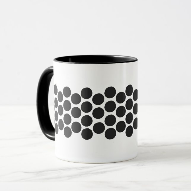 Tasse à café classique à pois noirs (Devant gauche)