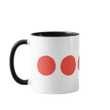 Tasse à café classique à pois rouges
