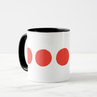 Tasse à café classique à pois rouges