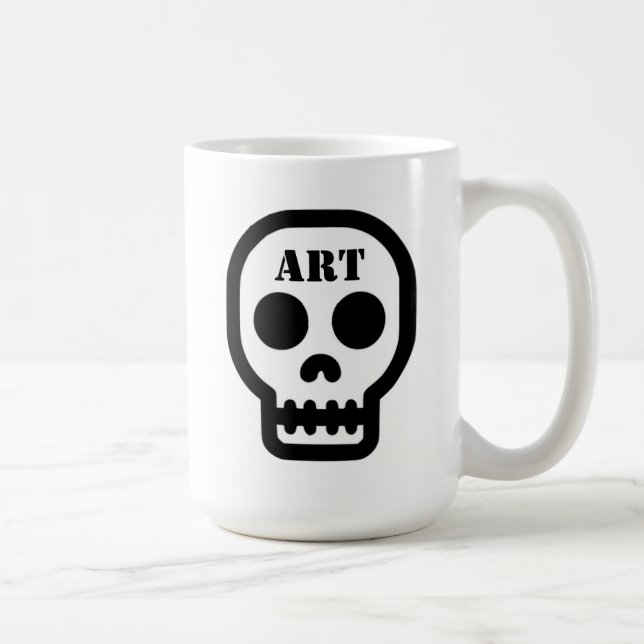 Tasse à café classique Art Skull (Droite)