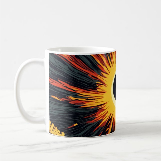 tasse à café classique avec design soleil (Gauche)
