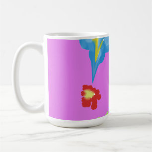 Tasse à café classique en céramique avec art flora