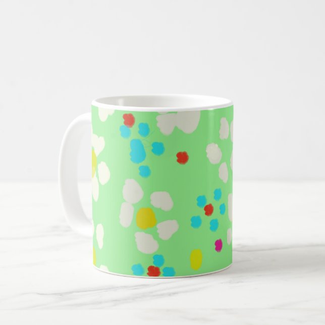 Tasse à café classique fleuri à la pâquerette past (Devant gauche)