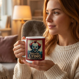 Tasse à café Clown Iran Pas de guerre Fausse Nouve