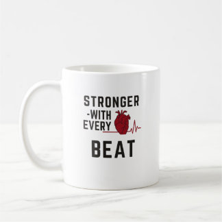 Tasse à café Cœur qui bat plus fort à chaque batte