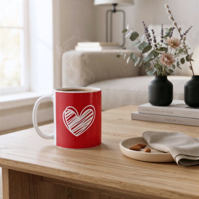 Tasse à café Cœur Rouge Intemporel (Créateur téléchargé)