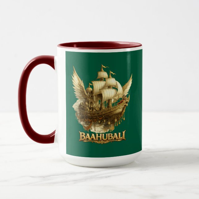 Tasse à café Combo Art Bateau Volant Fantastique D (Gauche)
