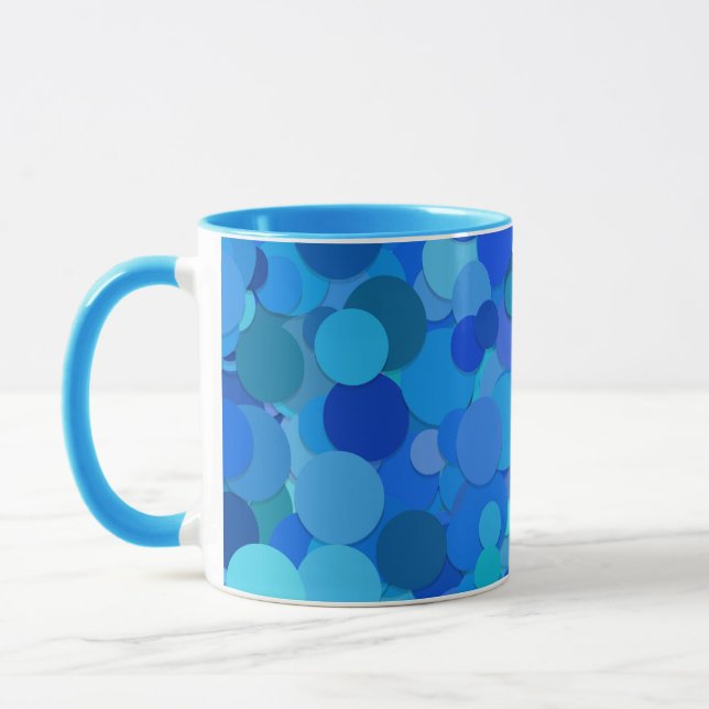 tasse à café confettis point bleu (Gauche)